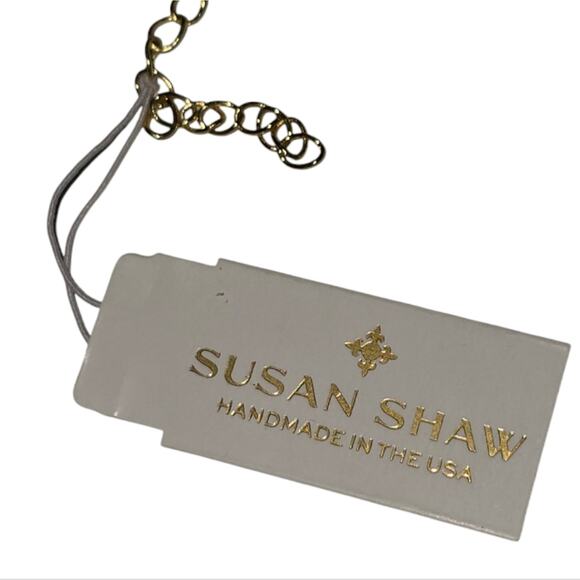 Susan Shaw Alys Black Onyx and Mother of Pearl Cross Necklace and Earrings New! - Picture 3 of 8